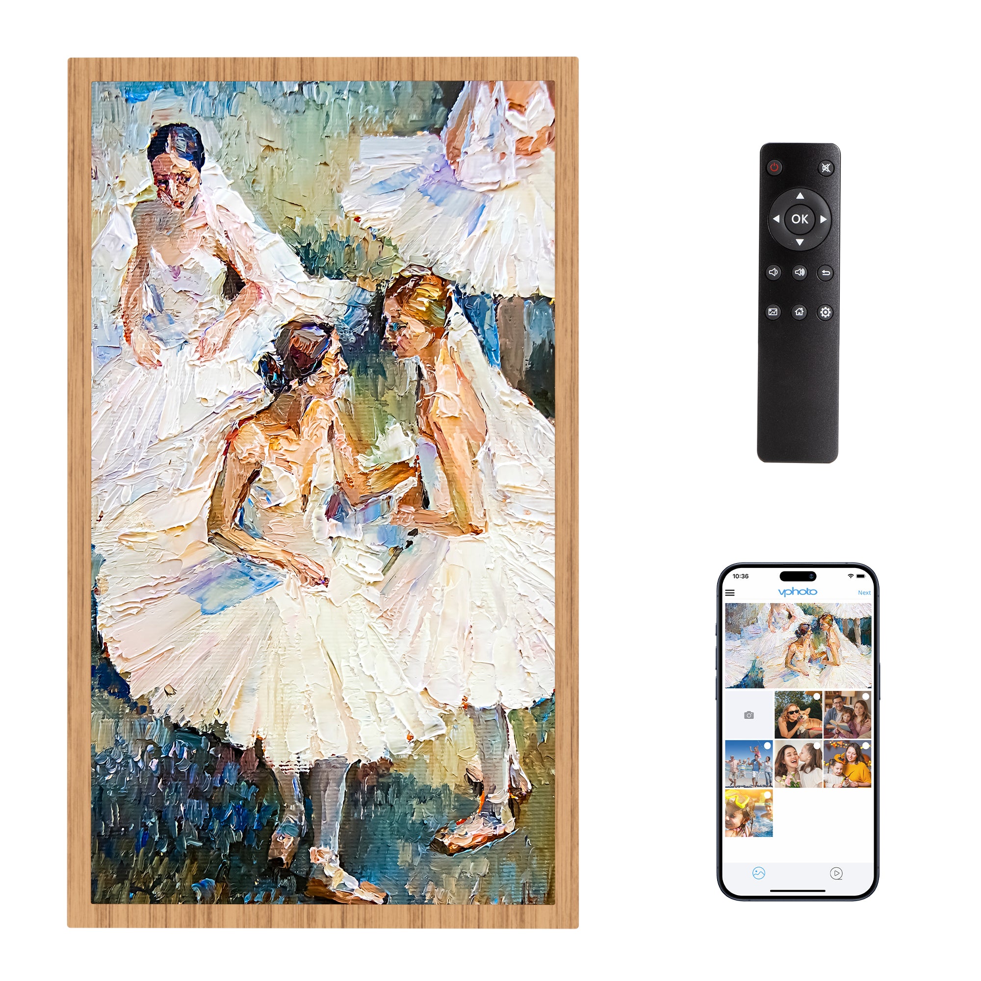 Dragon Touch 21.5-inch large WiFi digital photo frame product image.