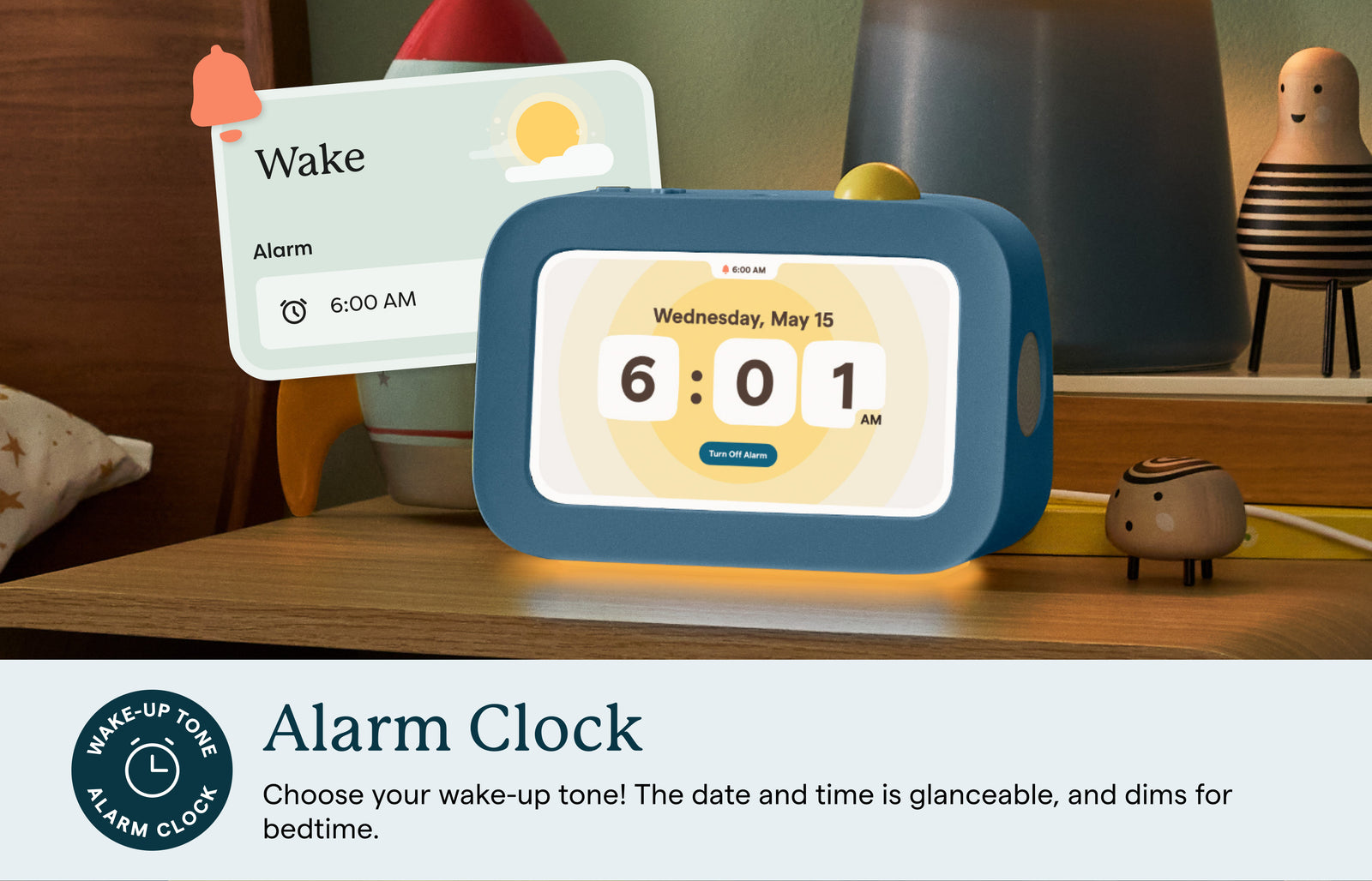 Skylight Buddy alarm clock screen.